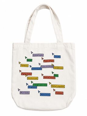 Figma Graphic Canvas Tote Bag Colorful Cursor Design 100% Cotton